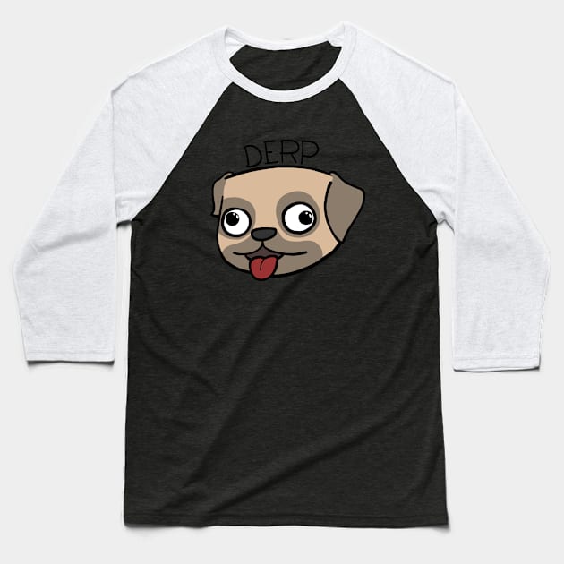 DerPug Baseball T-Shirt by timbo